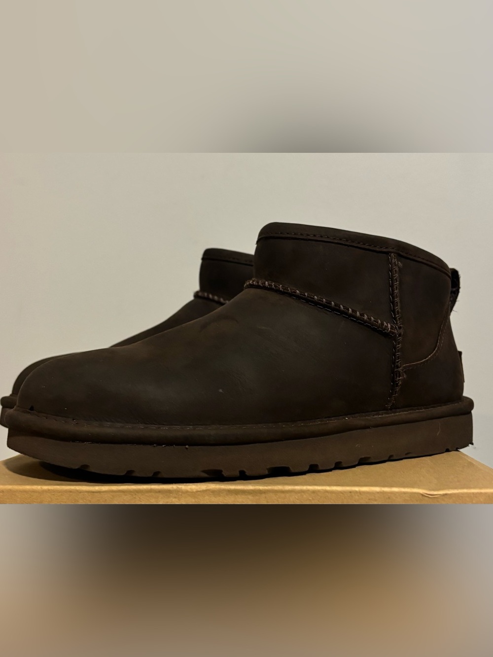 Ugg Classic Ultra Mini Brown Leather Boots